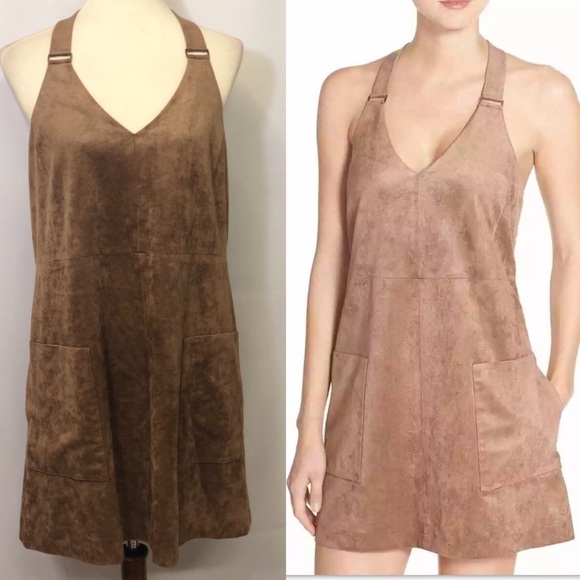 BCBGMAXAZRIA Abbott' Racerback Suede Dress Size M - Picture 1 of 10